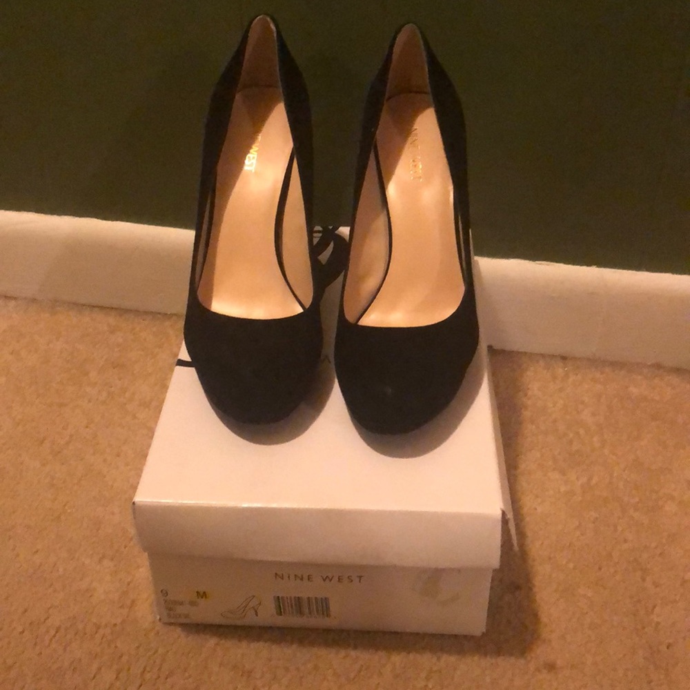 Nine West black heels, size 9